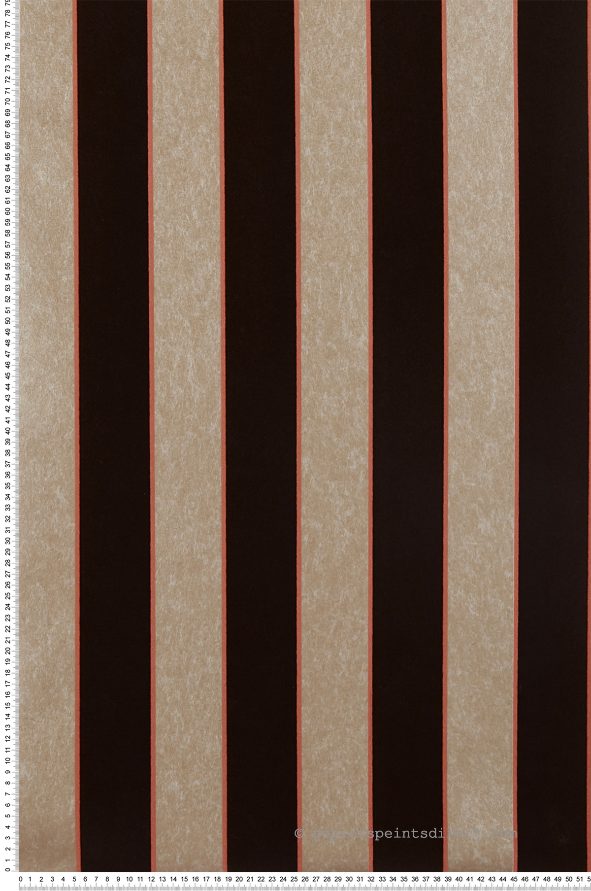 Papier peint Rayure Velours brun rose - Regency Stripe d'Osborne & Little | Réf. OSB-W7780-14