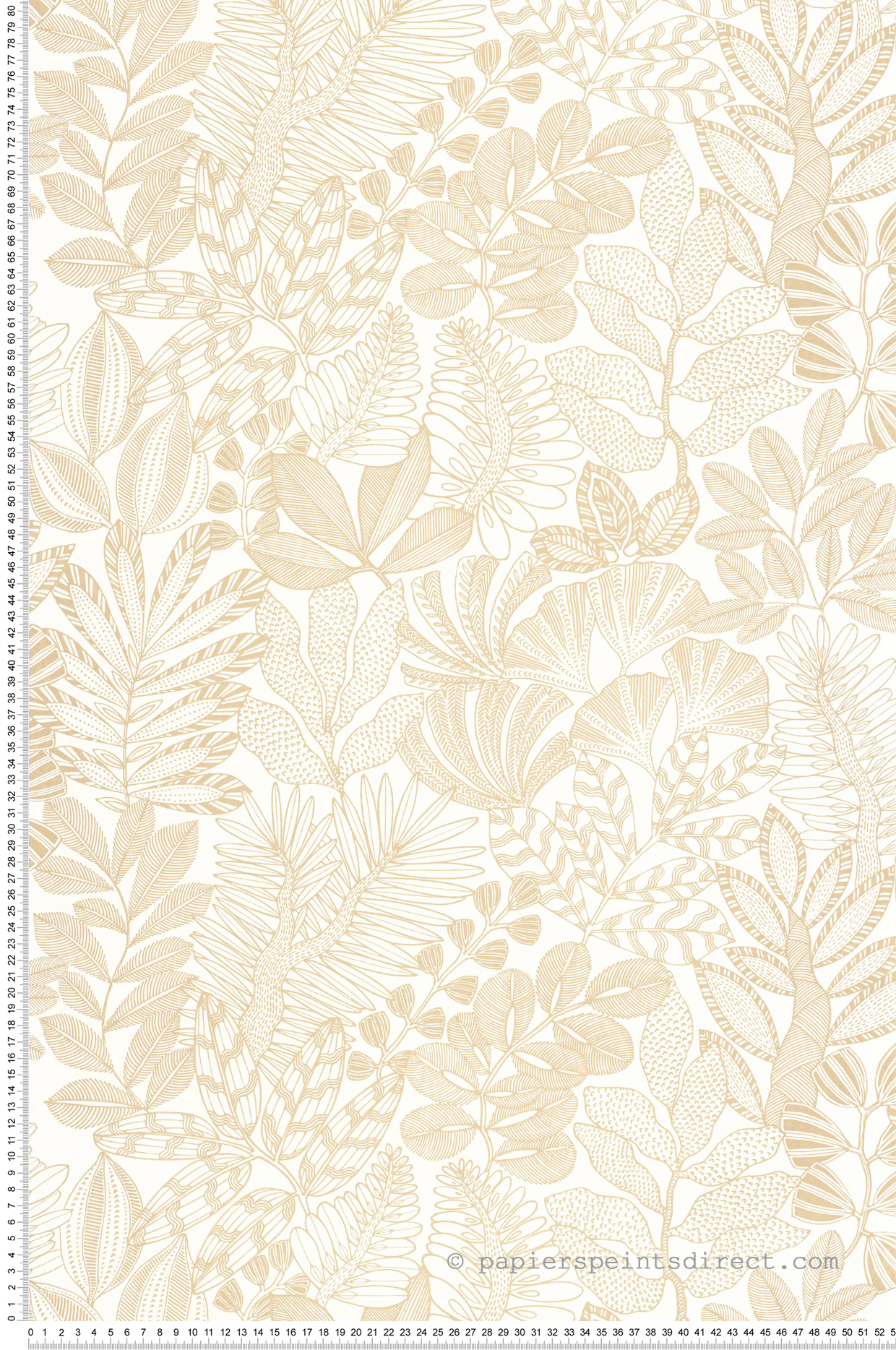 Papier peint Golden Jungle blanc doré - Moonlight 3 de Casélio | Réf. MNL3107160287