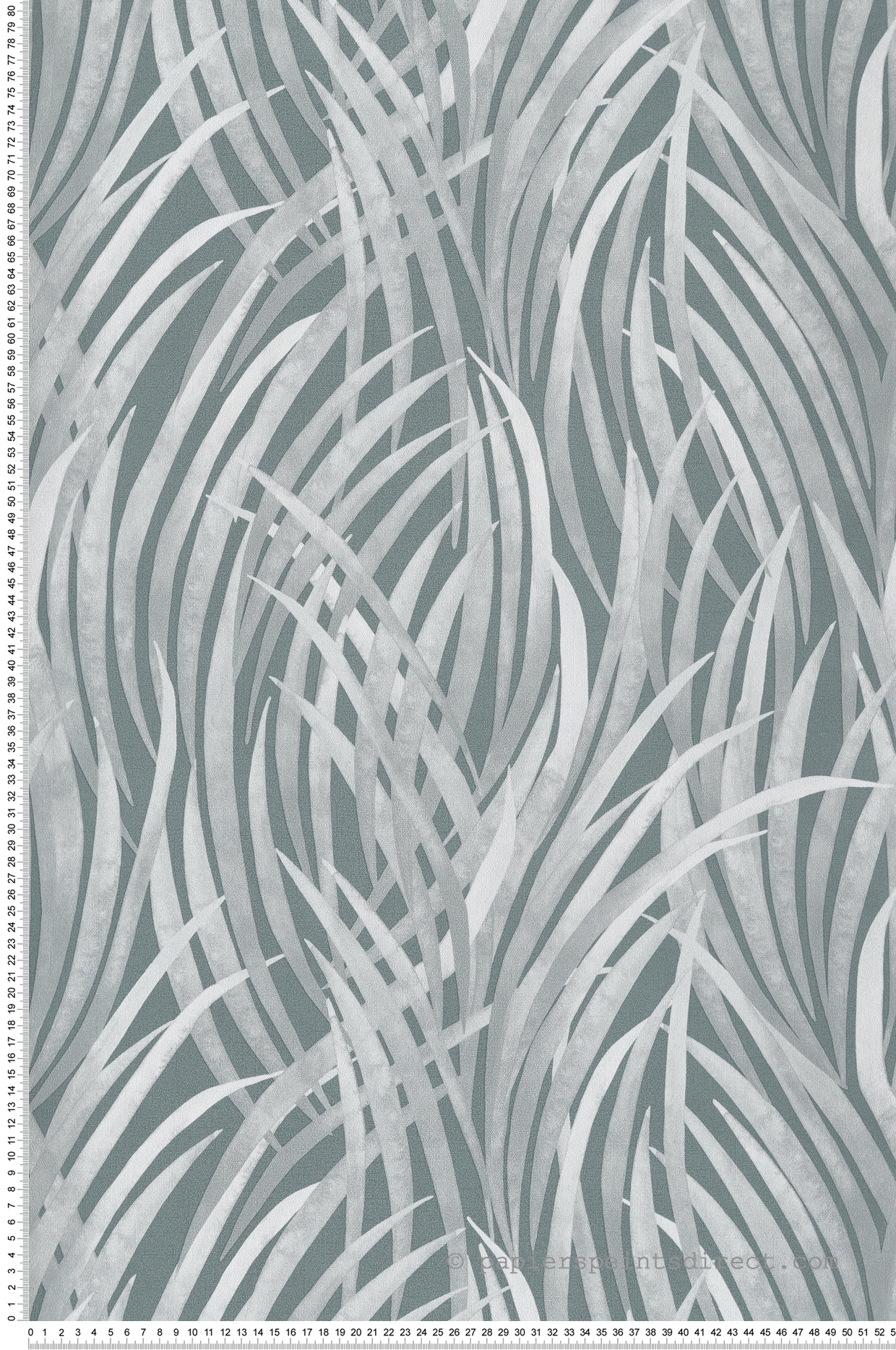 Papier Peint Herbe Adelia vert gris - Botanique d'Ugépa | Réf. UGP-M64504