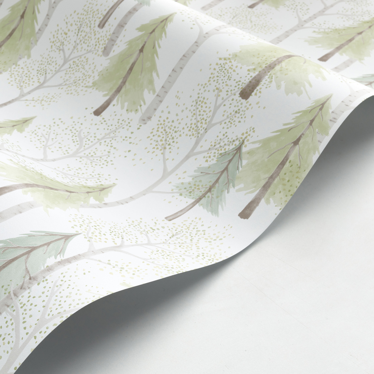 Papier peint Sapin Forêt vert - Once Upon A Time de Casadéco | Réf. OUAT88247356