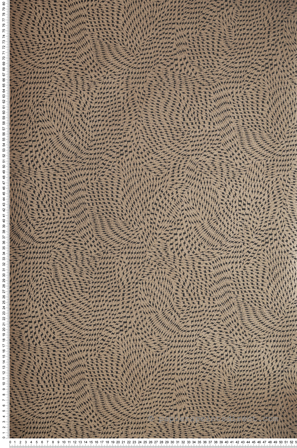 Papier peint Illusion 3D Passy doré noir - Square Jasmin de Casamance | Réf. CAS-75722752