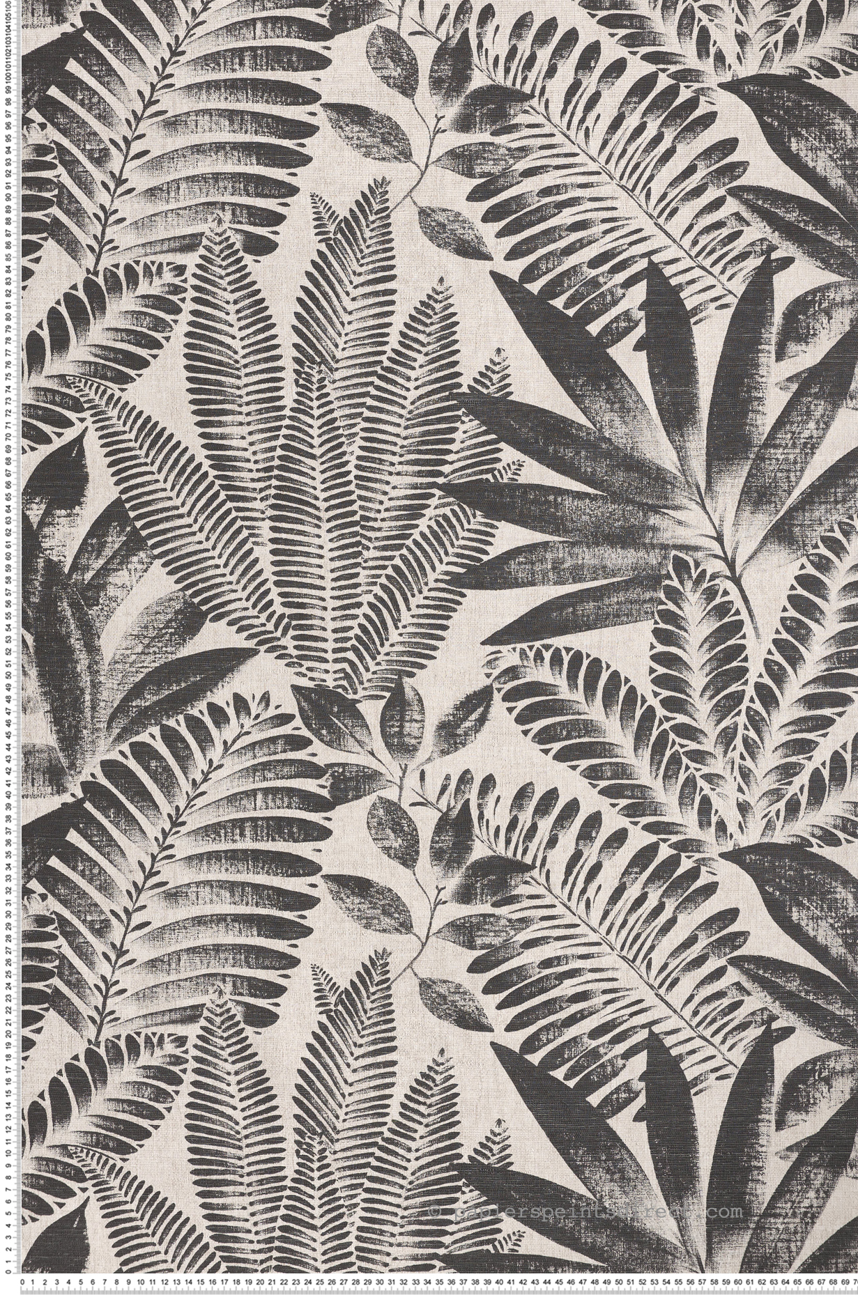 Papier peint Feuillages Aloes noir - Karabane de Casamance | Réf. CAS-75183886