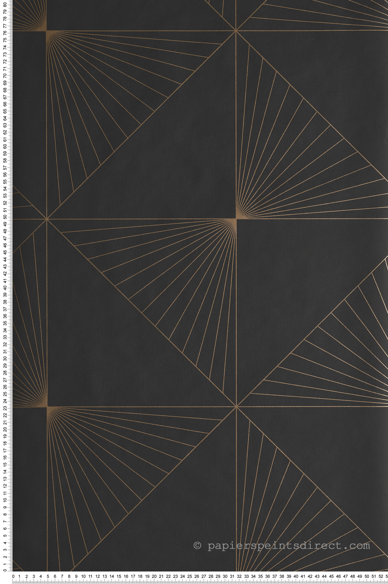 Papier peint graphique Sunset or noir - Moonlight de Casélio | Réf. MLG101052099