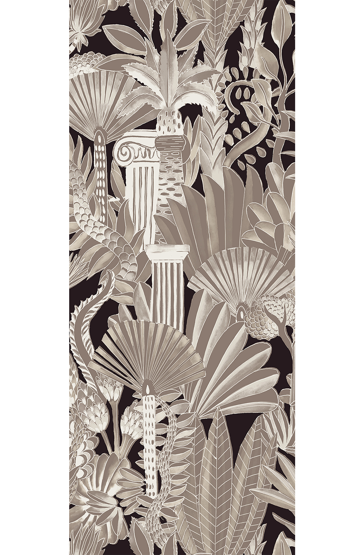 Papier peint panoramique Jungle Antique Trésor beige - B H260 - Wall Designs IV de Masureel | Réf. MAS-DG4TRE1012-260