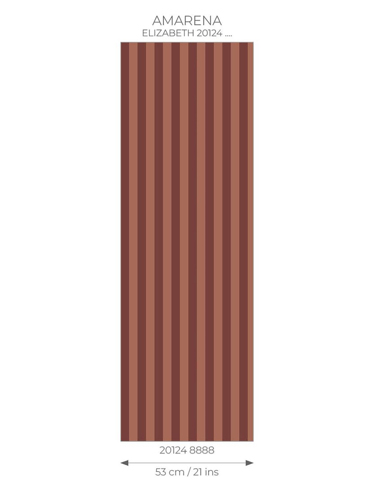 Papier peint Rayure Mate Elizabeth terracotta - Heritage de Casadéco AMBR | Réf. HETA201248888