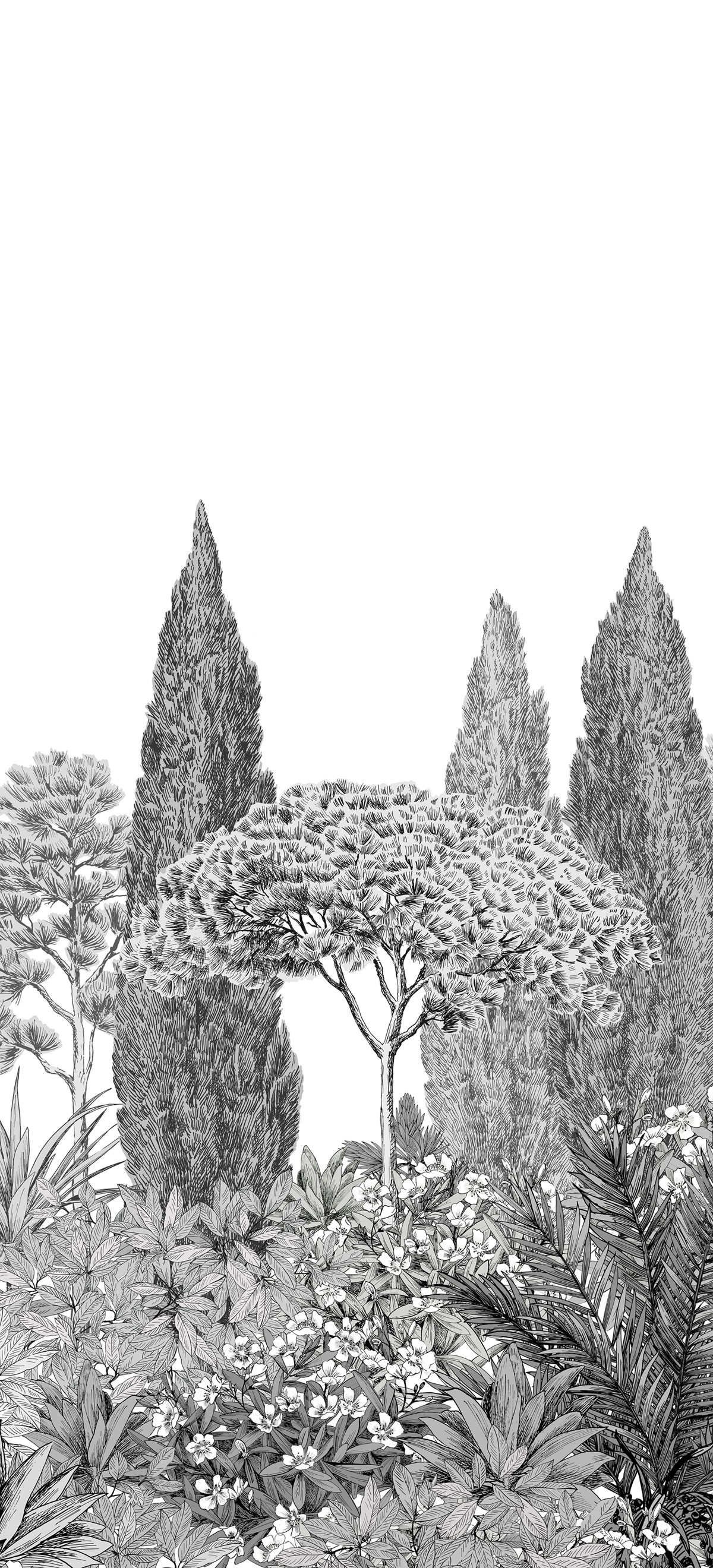 Papier peint panoramique Riviera Grisaille B - 4/5/6 - Isidore Leroy