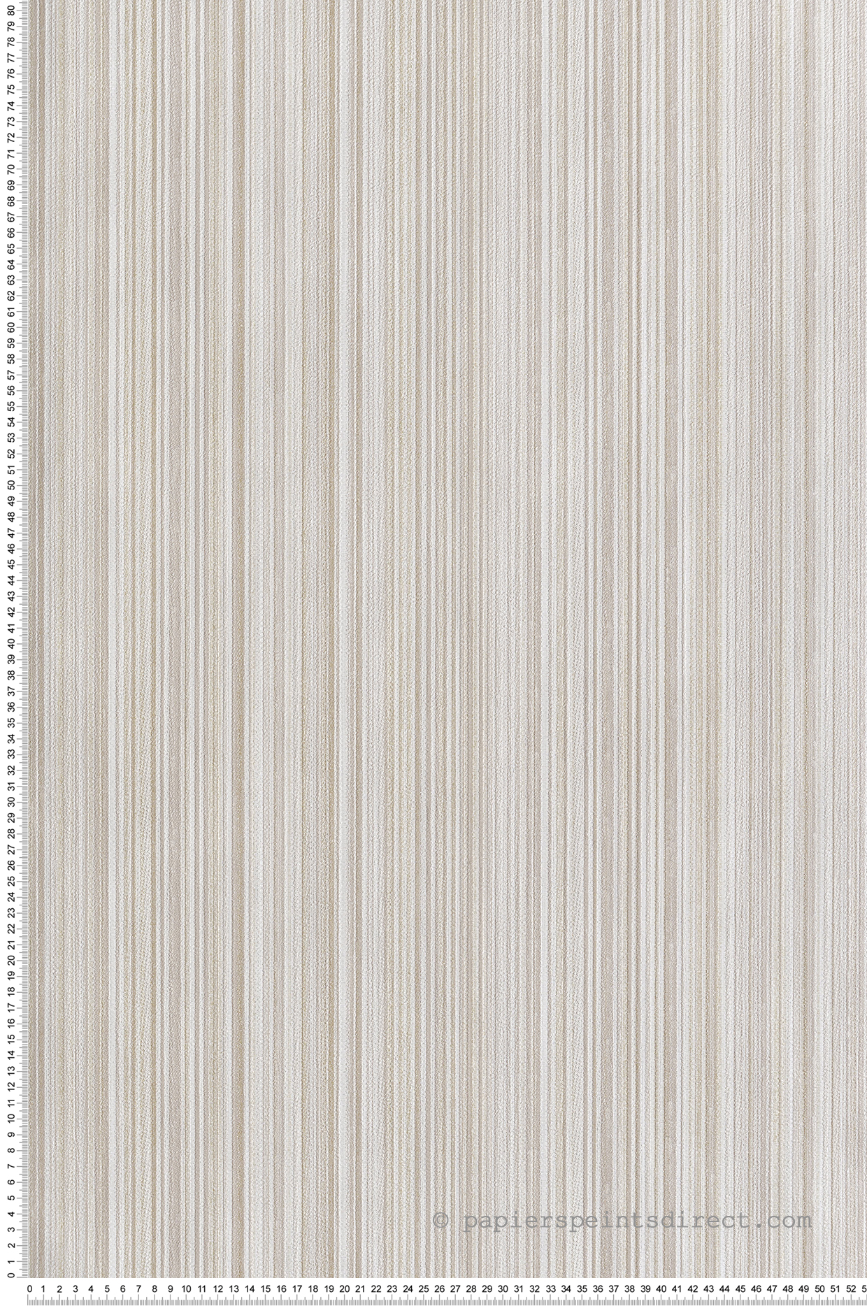 Papier Peint Rayure Tissée Paillettes crème doré - Venezia d'Ugépa | Réf. UGP-M66517