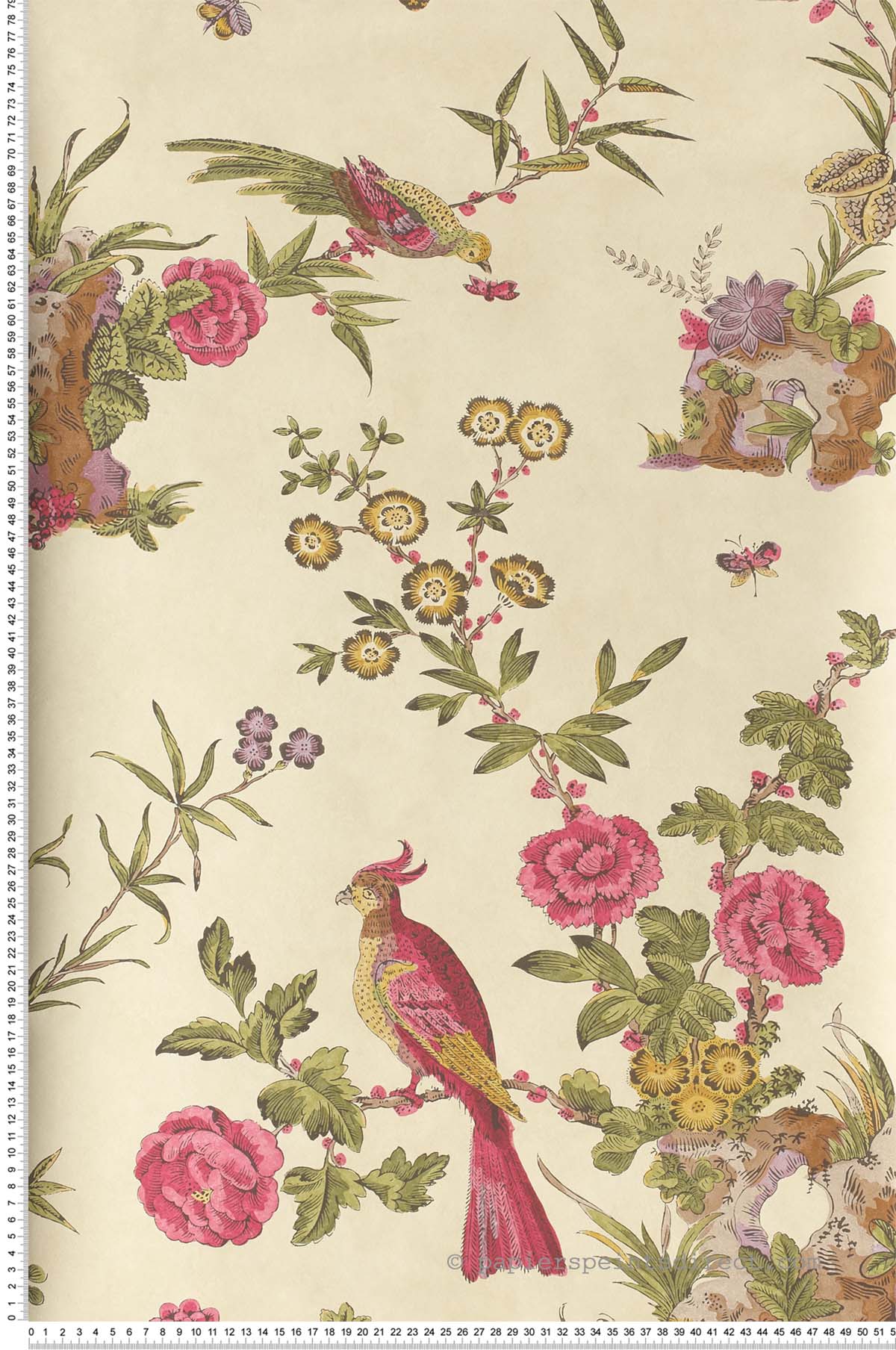 Papier peint Darwin Jeune - Archive Trails de Little Greene | Réf. 0247DAJEUNE