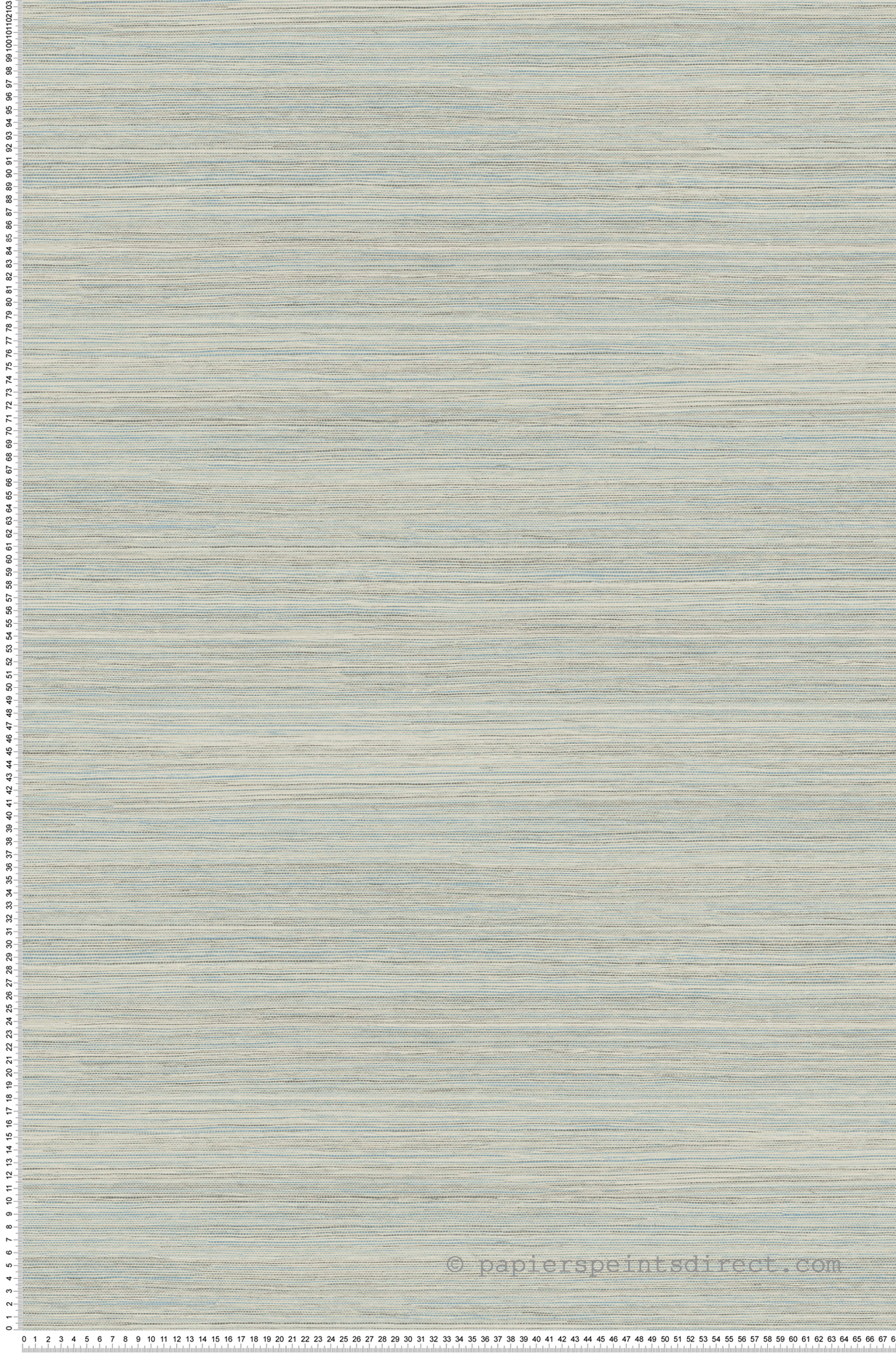 Papier peint Tissage Fontaine bleu gris - Greenhouse de York (Initiales) | Réf. INI-GO8302