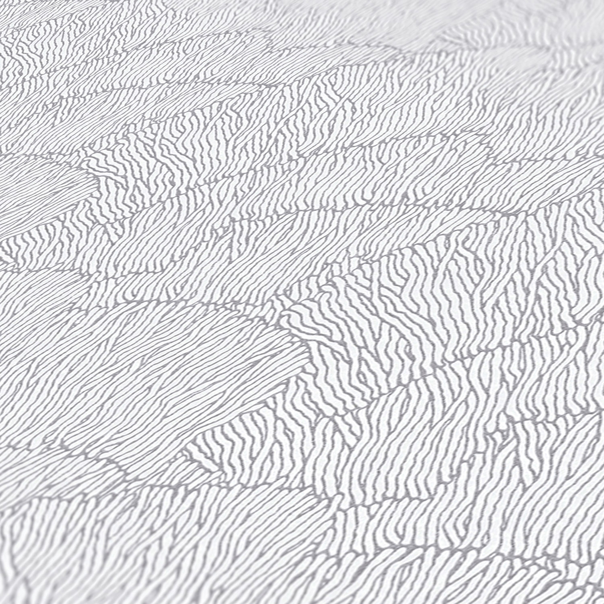 Papier peint Feuilles Abstraites Métallisées blanc argenté - Arcade d'Architects Paper AMB5 | Réf. 39174-5