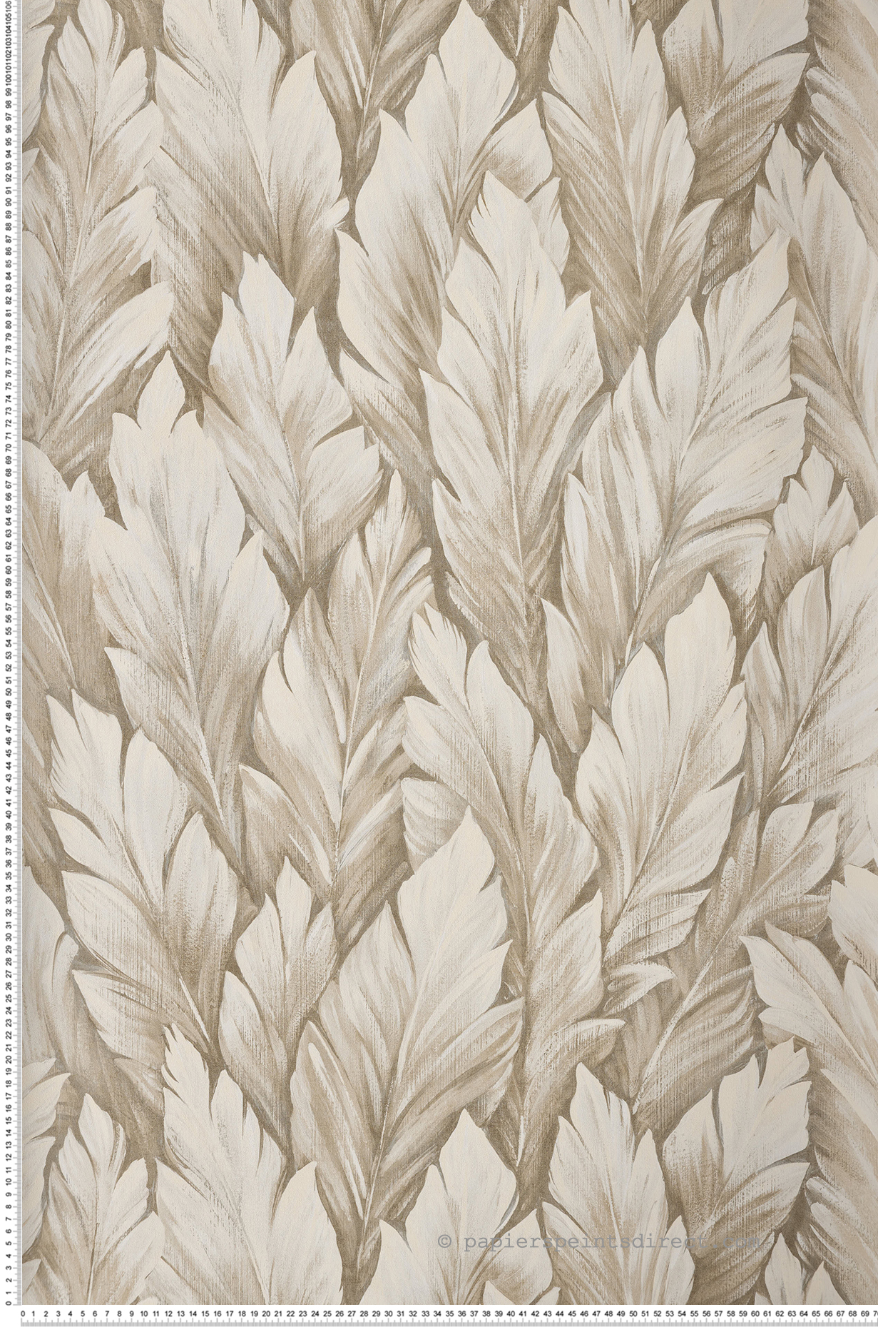 Papier peint Feuille de Bananier Samod beige - Moorea de Montecolino | Réf. MC-26709