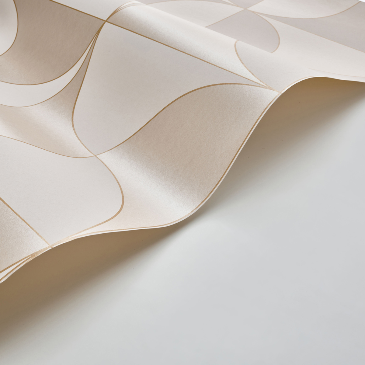 Papier peint Carré Virevolte Métallisé beige doré - Alchimie de Casadéco AMB4| Réf. ALMI89931622