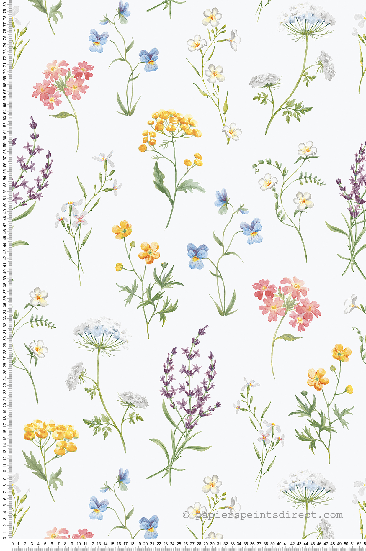Papier peint Fleurs des Prés multicolore - Romance de Lutèce | Réf. LTC-19014