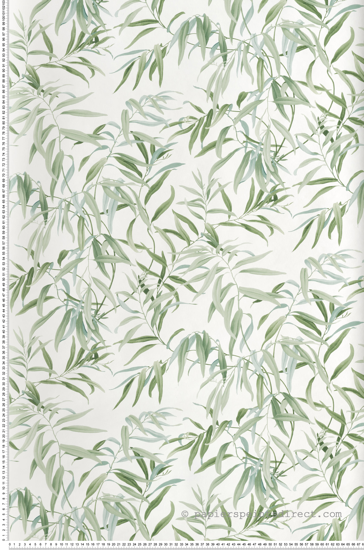 Papier peint Branchage Bambou vert - Greenhouse de York (Initiales) | Réf. INI-GO8241