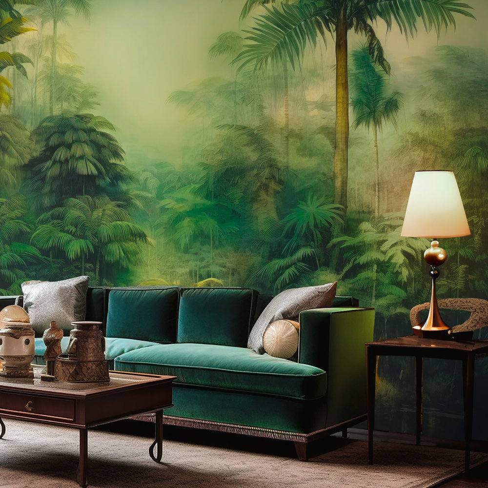 Papier peint Panoramique Jungle Mystérieuse - Jade 2 d'A.S. Création AMB2 | Réf. AS-397051