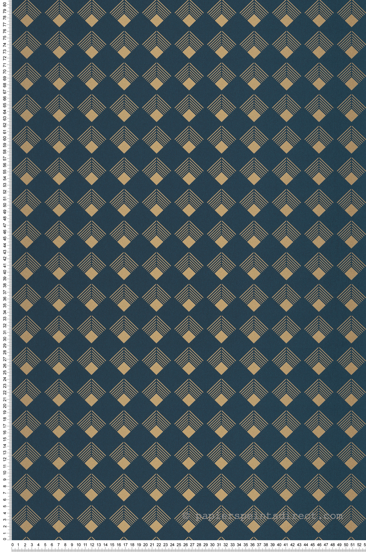 Papier peint Géométrique Patch bleu marine - Labyrinth de Casélio | Réf. LBY102136026