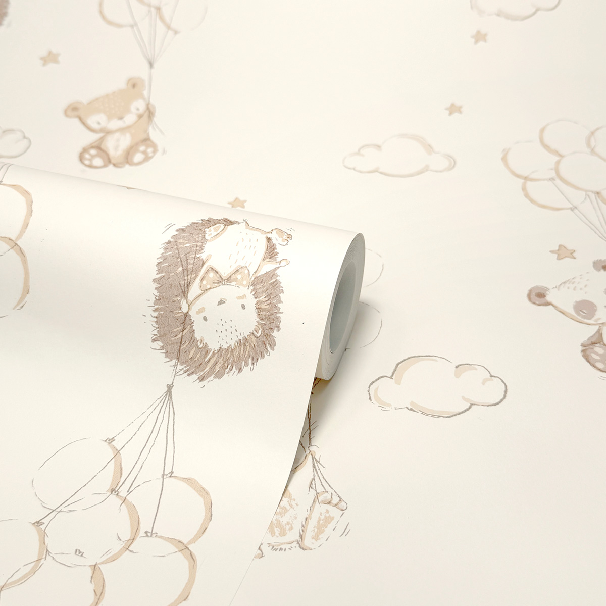 Papier peint Ballons Animaux beige - Imagine de Lutèce ROLL | Réf. LTC-DL27556