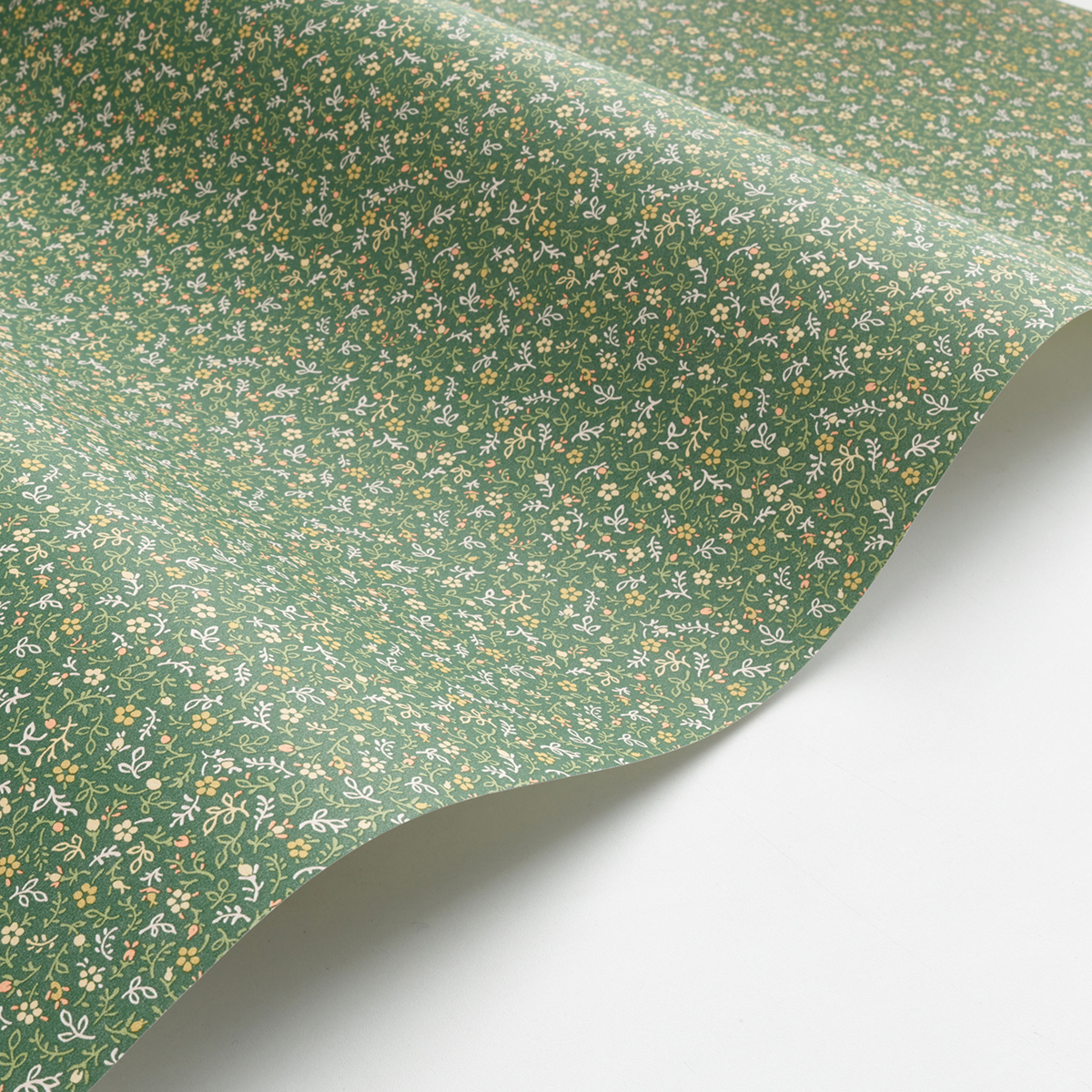 Papier peint Fleuri Myosotis vert - Flower Market de Casadéco AMB3 | Réf. FLOM89237414