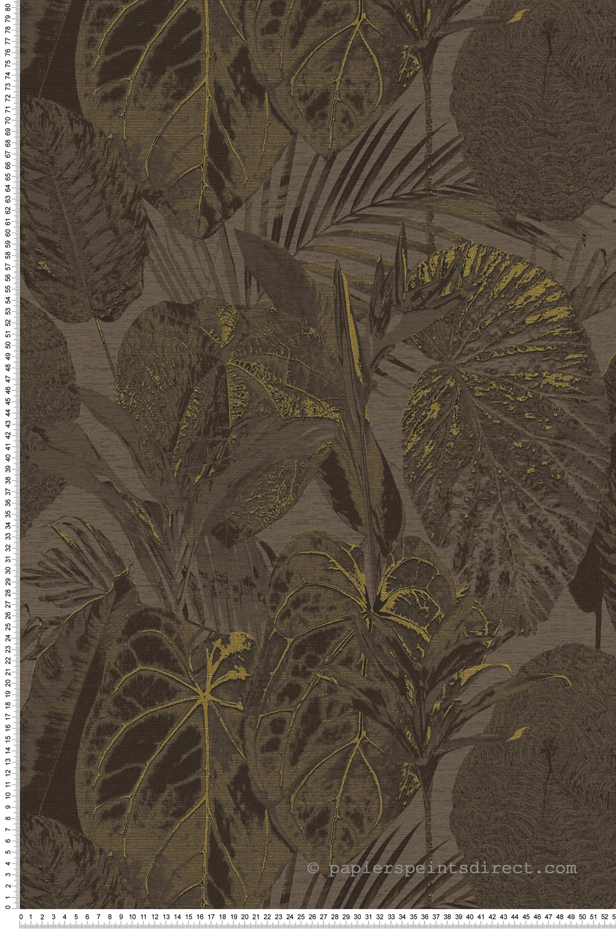 Papier peint Feuilles Palmes Colosia marron doré - Famous Garden d'A.S. Création | Réf. AS-393552