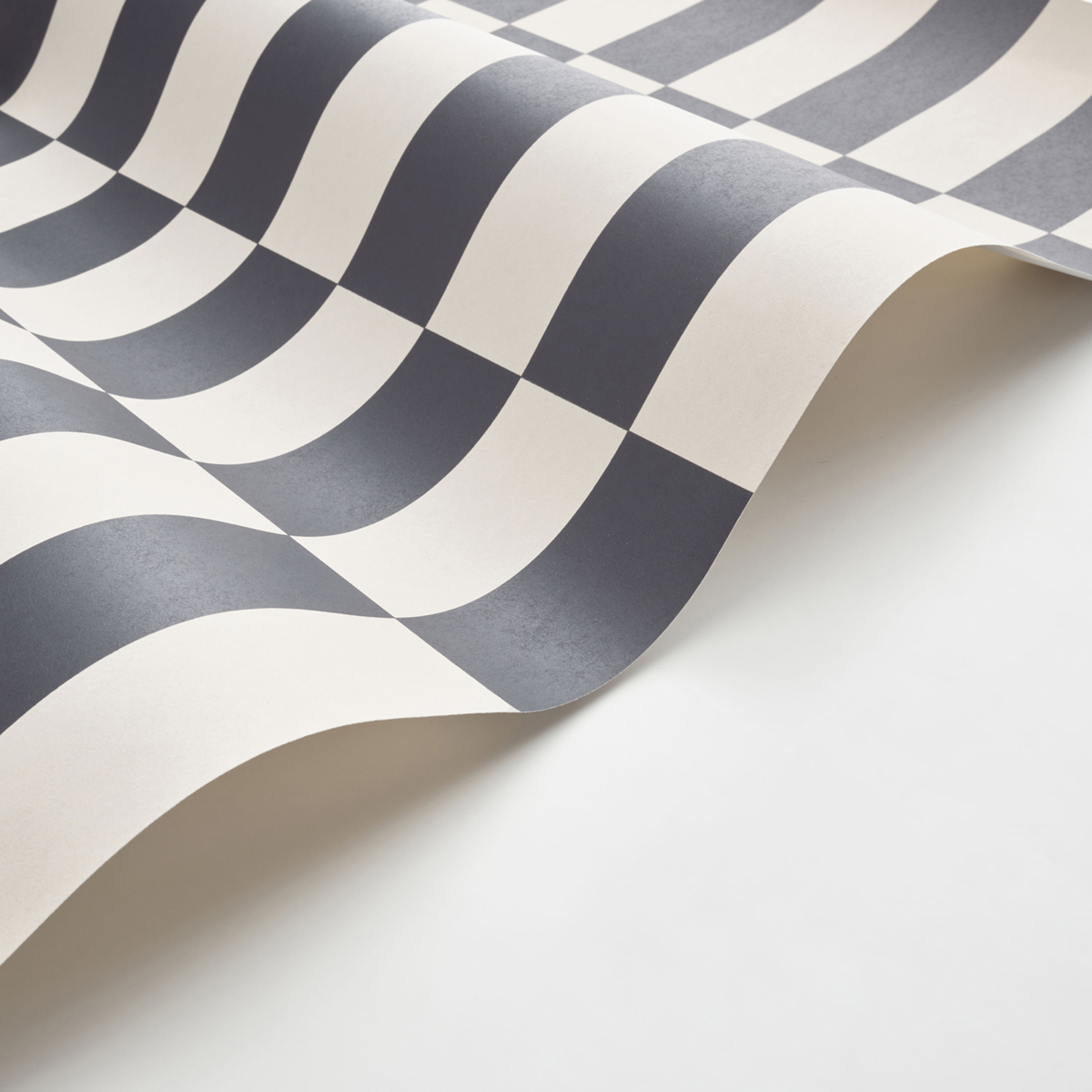 Papier peint Damier Rectangle Diner noir lin - Milano Sixties de Casadéco AMB3| Réf. MISI89340909