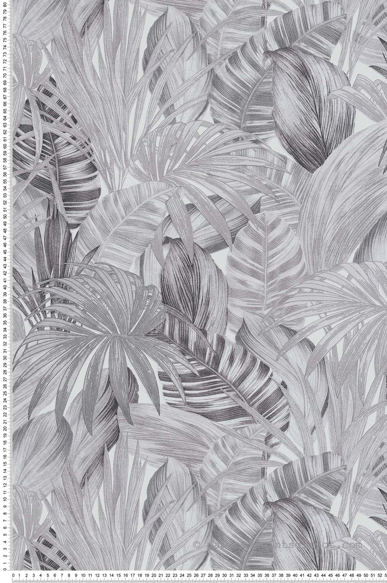 Papier peint tropical Feuilles gris - Greenery d'AS Création | Réf. SP15012
