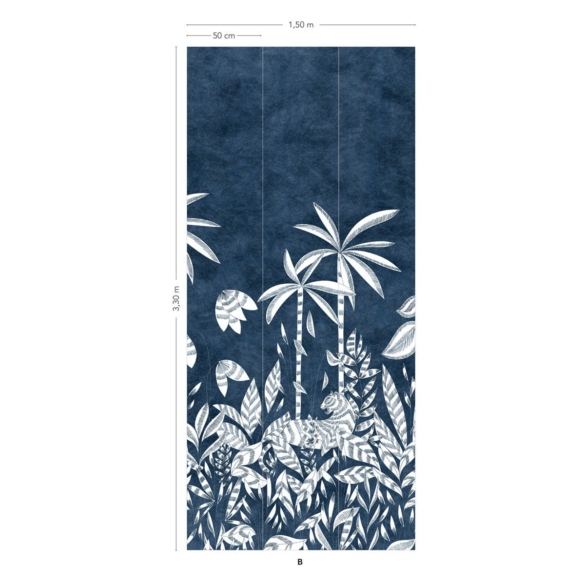 Papier peint panoramique Paradis des Tigres Nocturne B - 4/5/6 - Isidore Leroy AMB