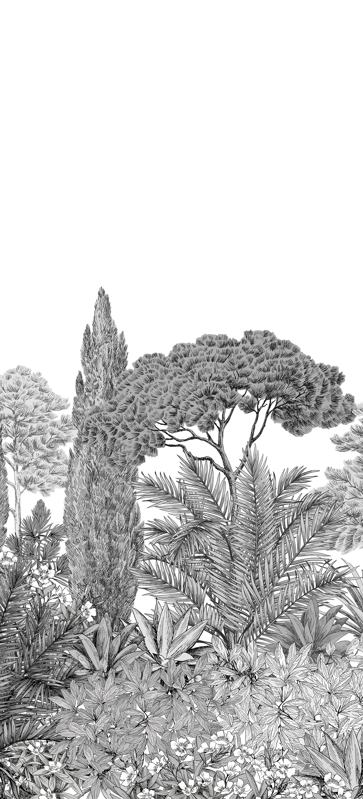 Papier peint panoramique Riviera Grisaille A - 1/2/3 - Isidore Leroy