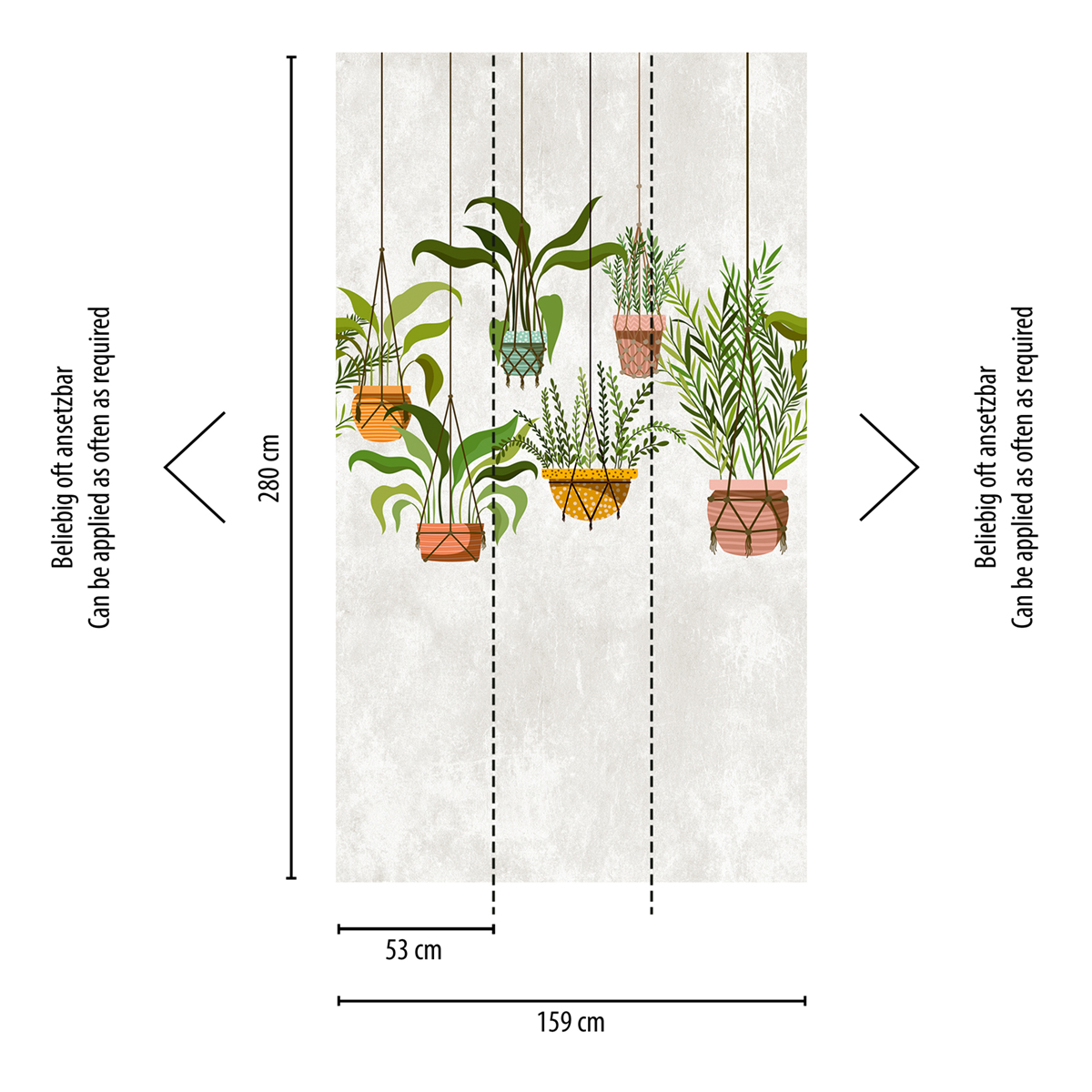 Papier peint panoramique Pots de Feuilles - The Wall d'A.S. Création | Réf. AS-382661