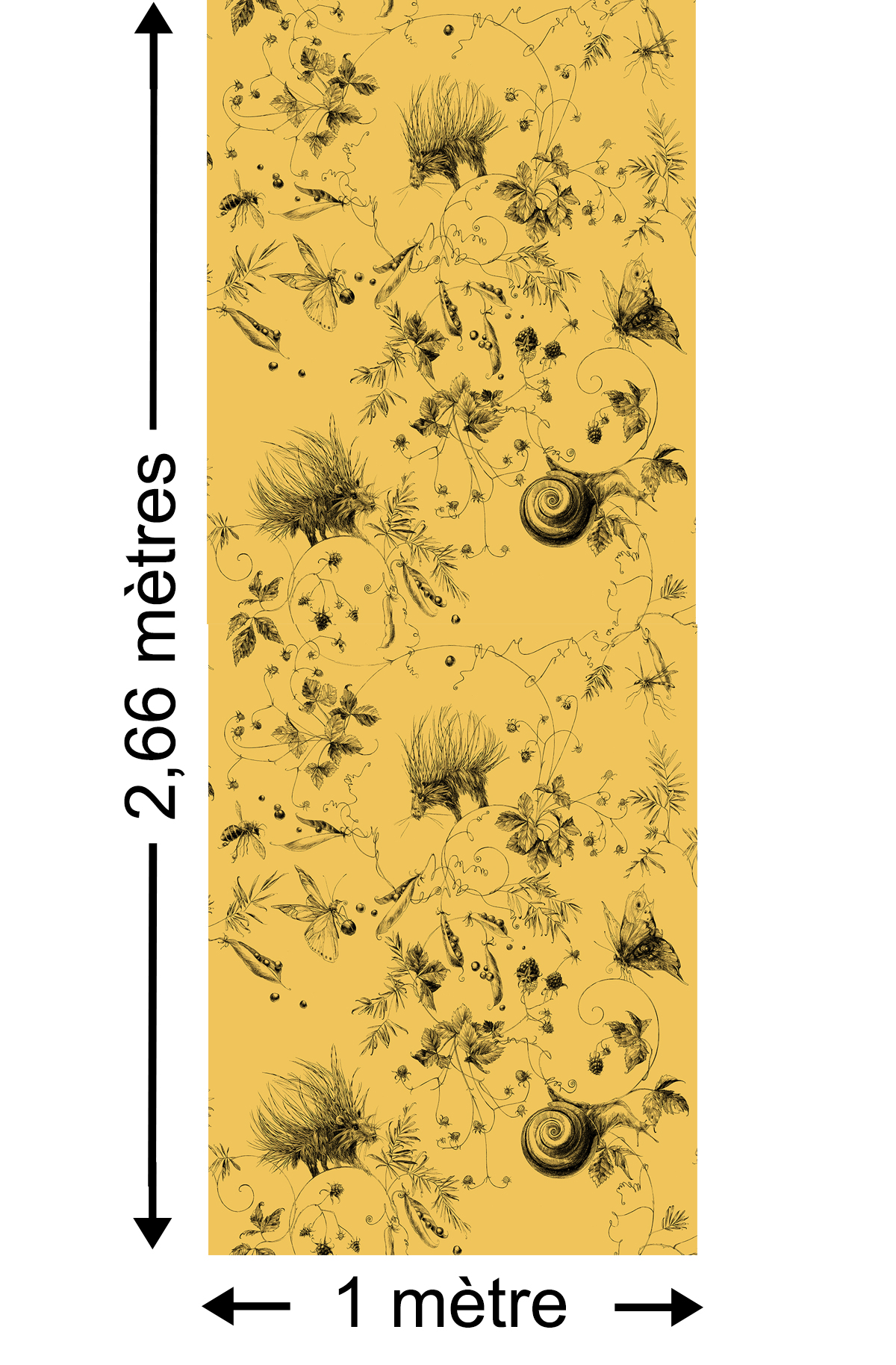 Papier peint Jardin jaune moutarde - Collection Catherine Gran de Edmond Petit