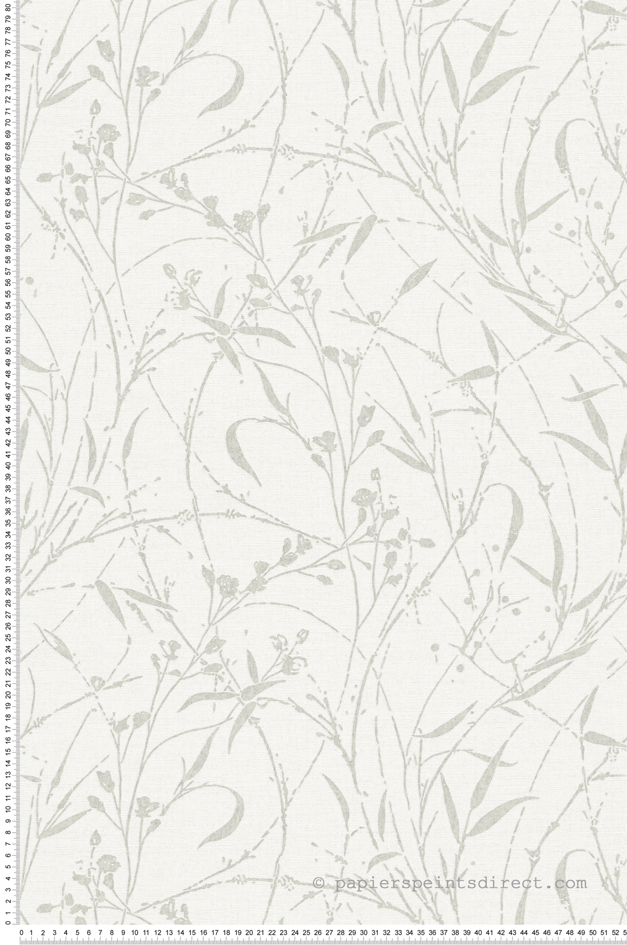 Papier peint Botanique Feuillage blanc cassé argenté - Vibes & Styles d'A.S. Création | Réf. AS-790044