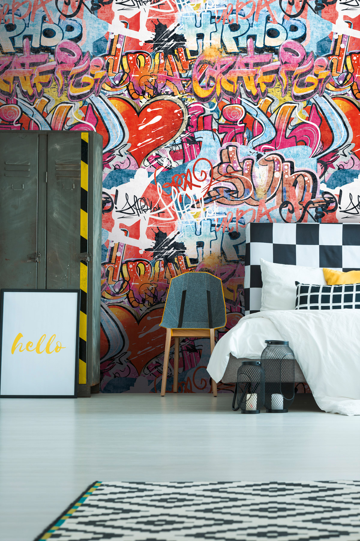 Papier peint panoramique Art de Rue Graffiti rouge - Lilly & Luis d'A.S. Création | Réf. AS-770631