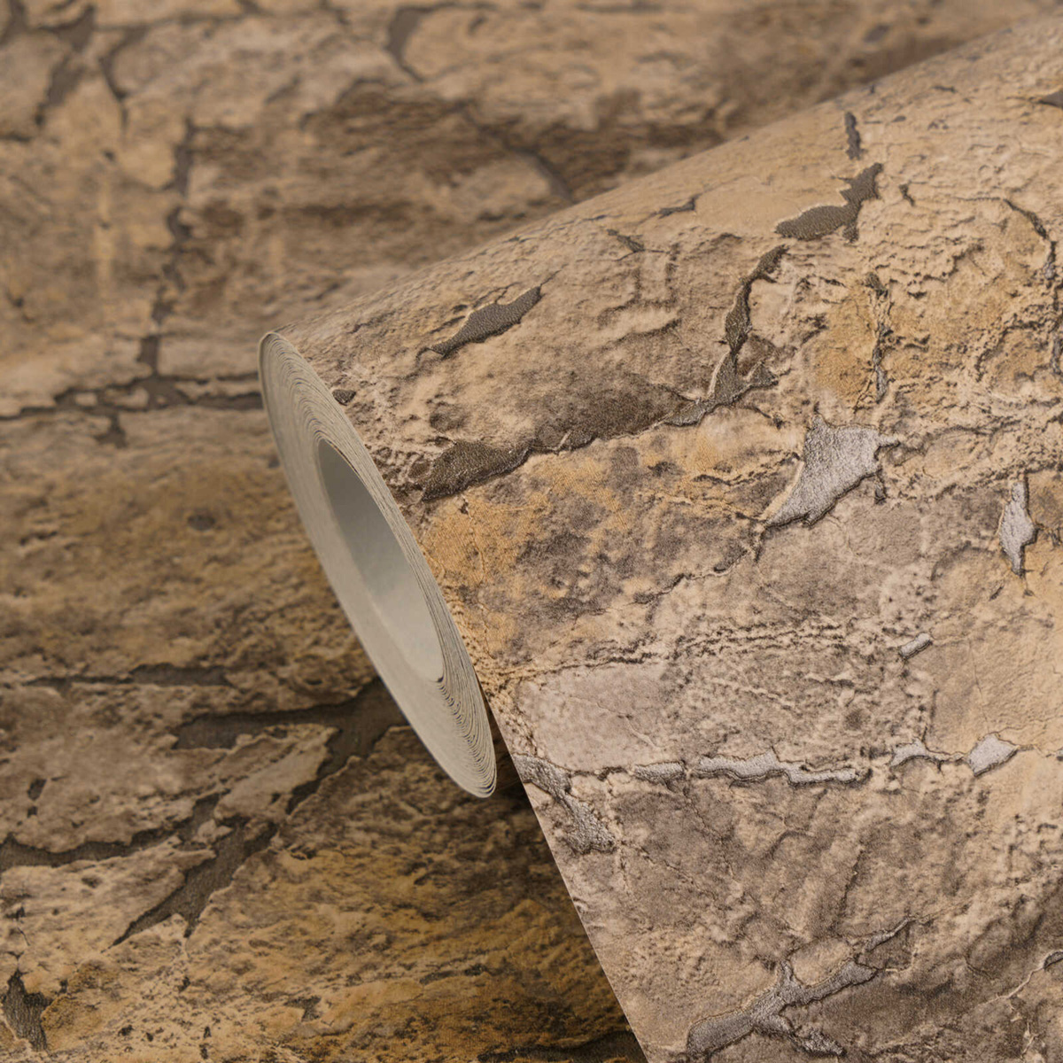 Papier peint Pierre Brute Minéral grège - Vibes & Styles d'A.S. Création AMB6| Réf. AS-791991