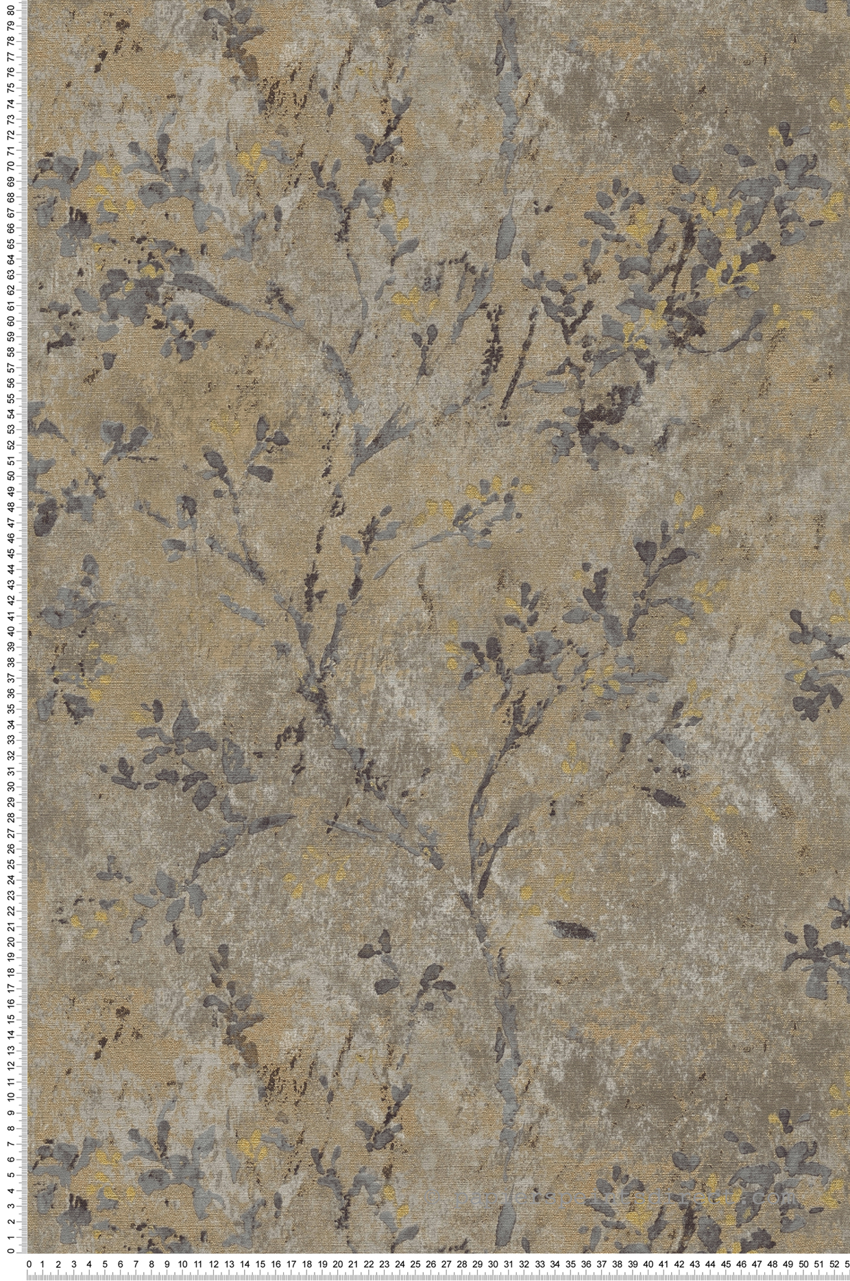 Papier peint Végétaux Abstrait Peinture gris doré- Stories of Life d'A.S. Création | Réf. AS-396501