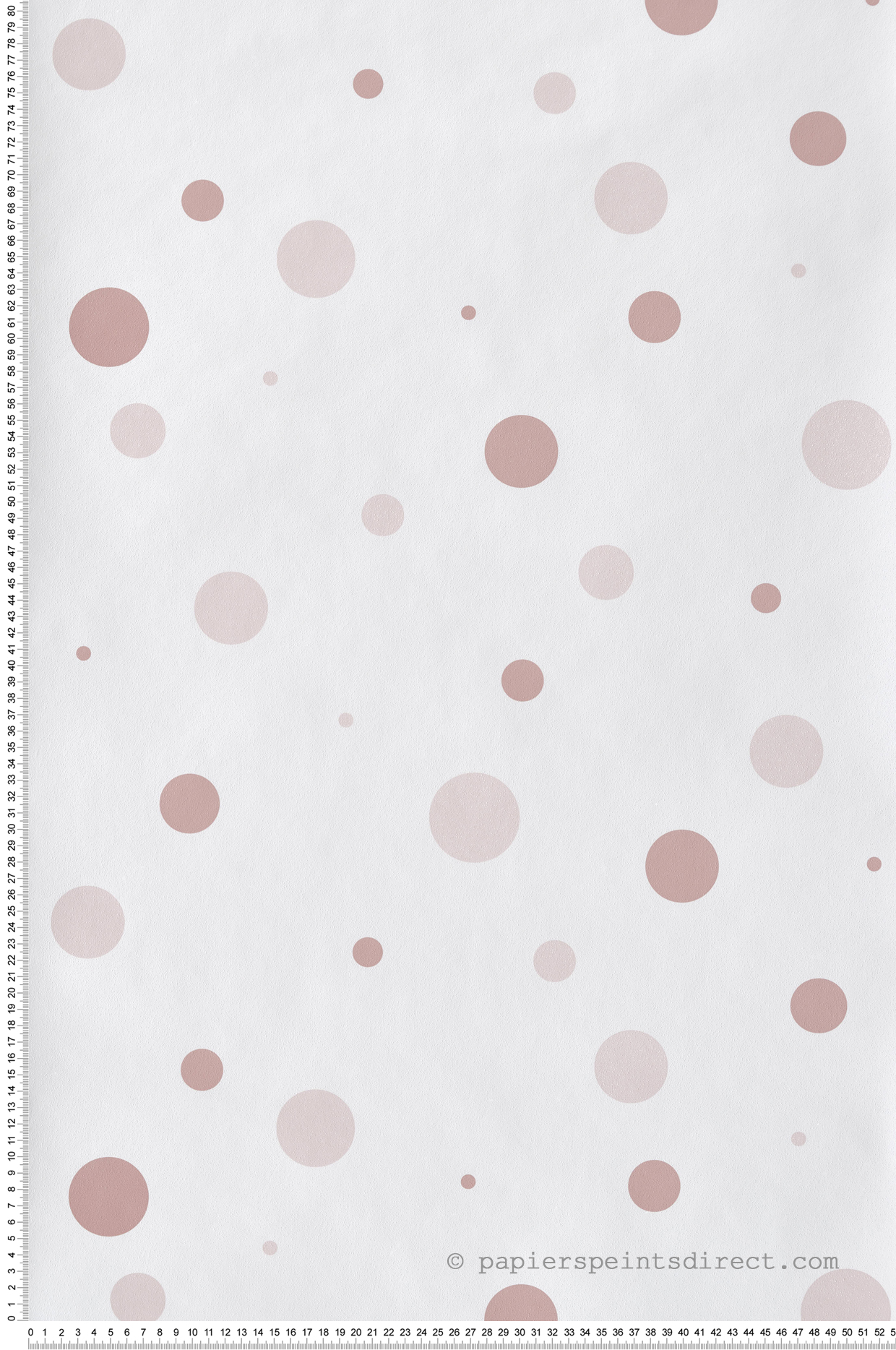 Papier peint Big Pois rose blanc nacré - Babyland 2 de Lutèce | Réf. LTC-14824