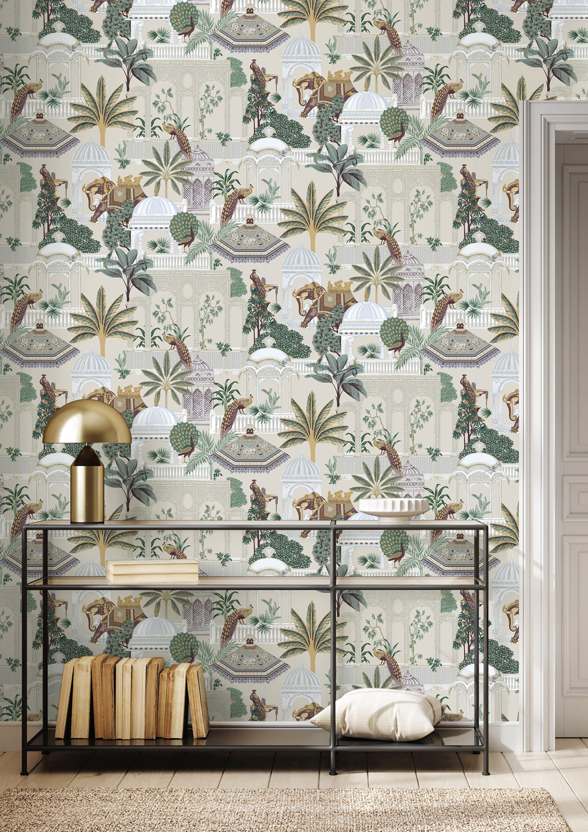 Papier peint Parc Botanique bleu gris - Maison Paradis de Lutèce | Réf. LTC-MP15536