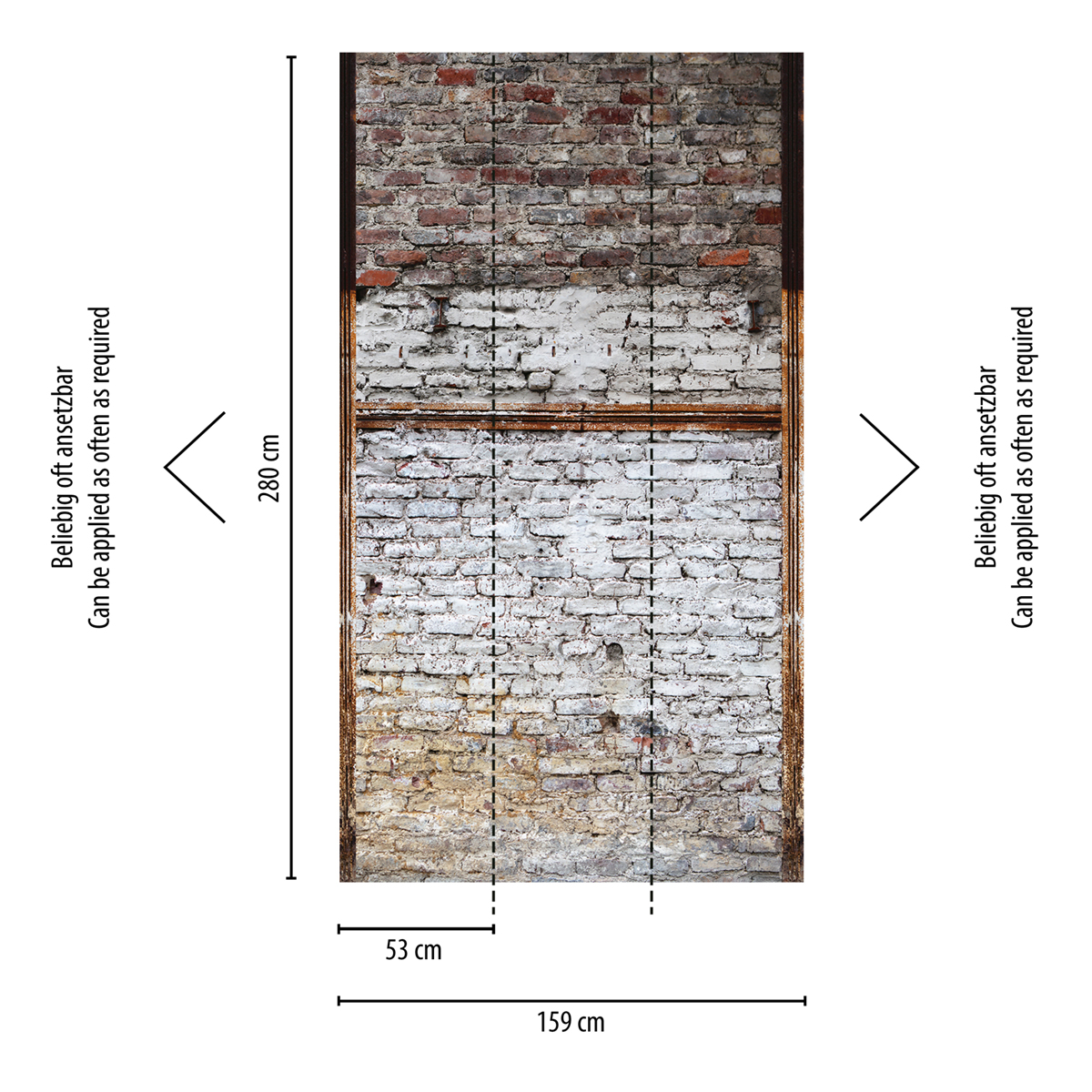 Papier peint panoramique Industriel Brique Métal brun - The Wall d'A.S. Création | Réf. AS-383501