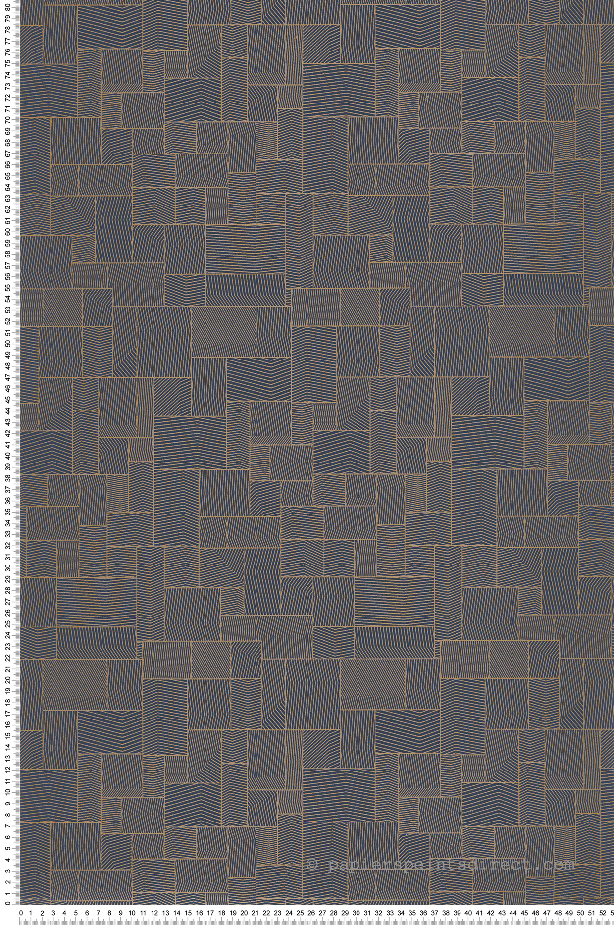 Papier peint Kensai bleu encre doré - Kyoto de Casadéco | Réf. KYTO88766842