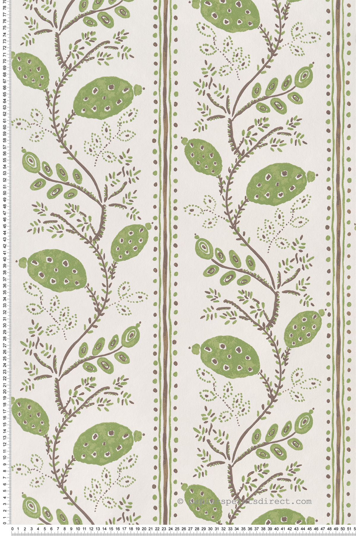Papier peint Nature Pomegranate Trail vert - Ashdown de Nina Campbell | Réf. OSB-NCW4390-03