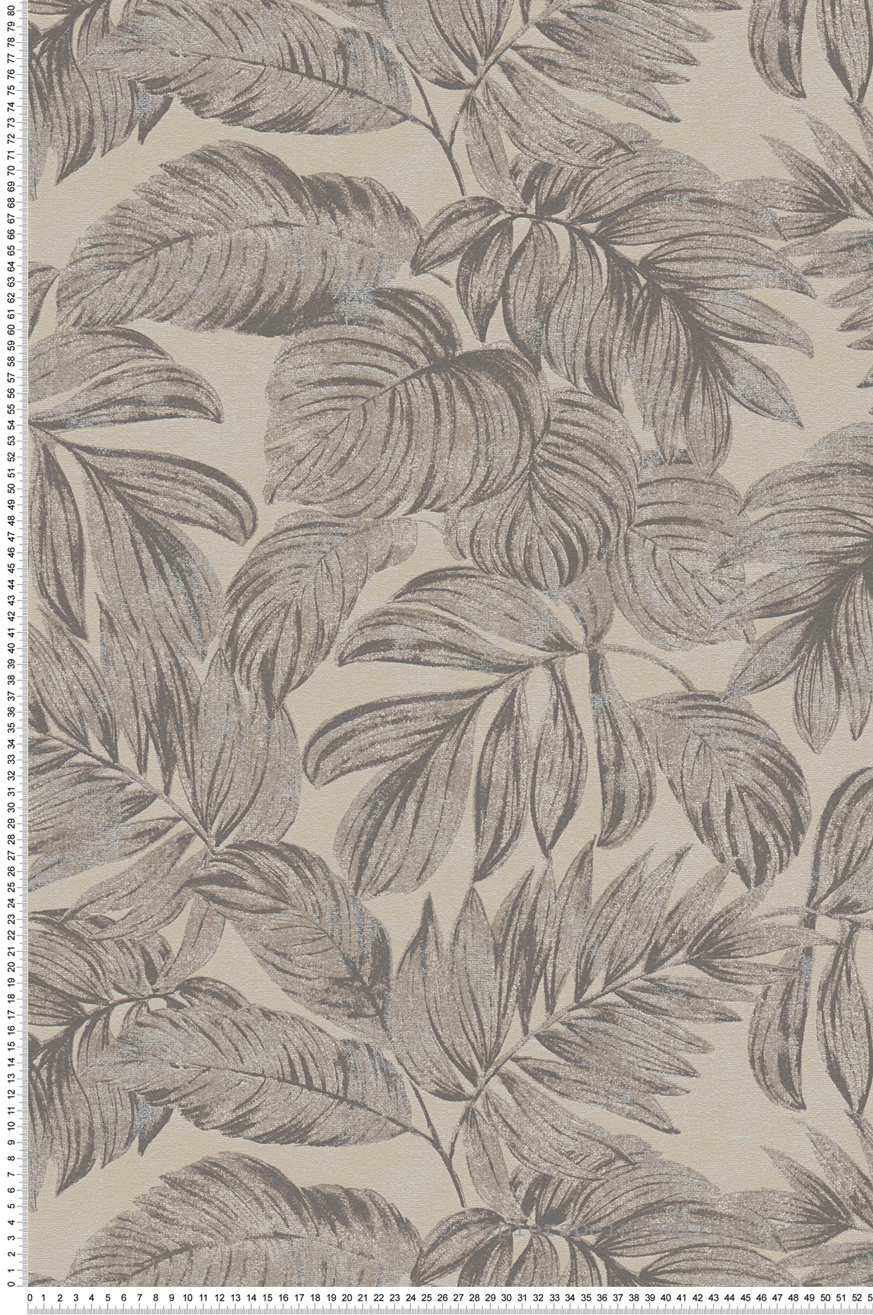 Papier peint Feuille Palme grège argenté - Casual Living d'A.S. Création | Réf. AS-393402