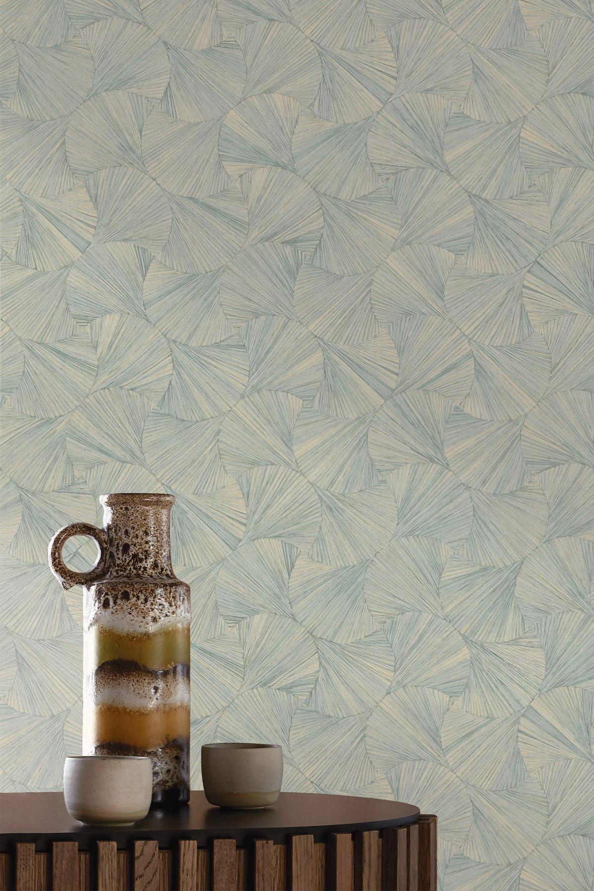 Papier peint Ecaille Végétale Lombok opaline - Nature Précieuse de Casamance | Réf. CAS-B75322344