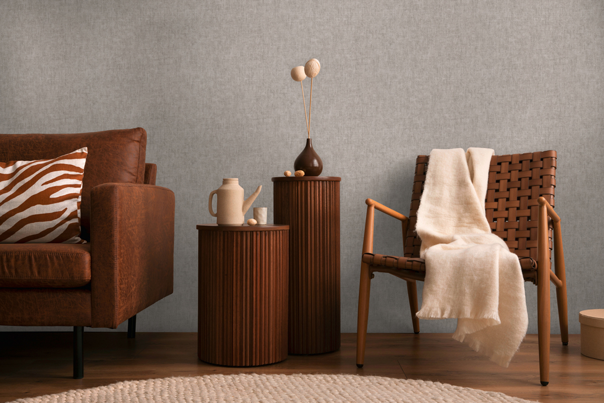 Papier peint Uni Béton gris souris argenté - Cosmoliving d'A.S. Création AMB3 | Réf. AS-791104