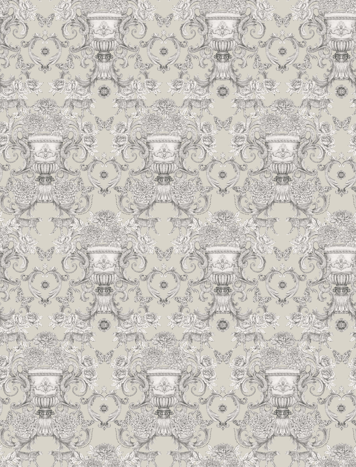 Papier peint Exotique Château noir et blanc - DayDreams et The Wallpaper Collection de Matthew Williamson | Réf. OSB-W7490-03