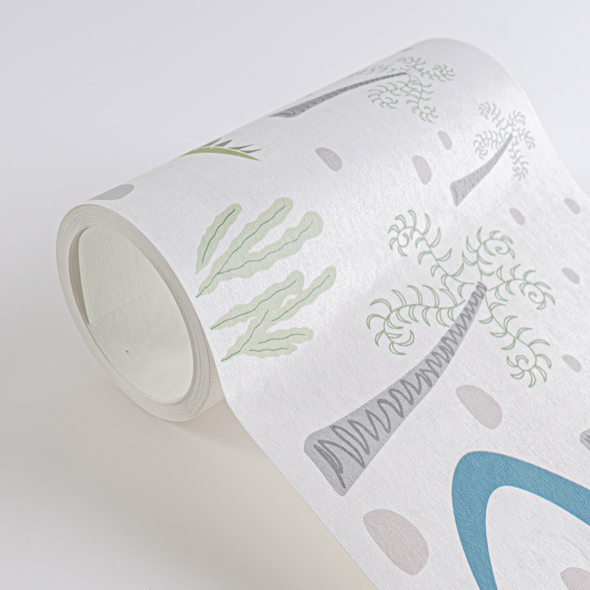 Frise enfant Dinosaure et Palmier vert bleu - Lilly & Luis d'A.S. Création AMB7 | Réf. AS-771411