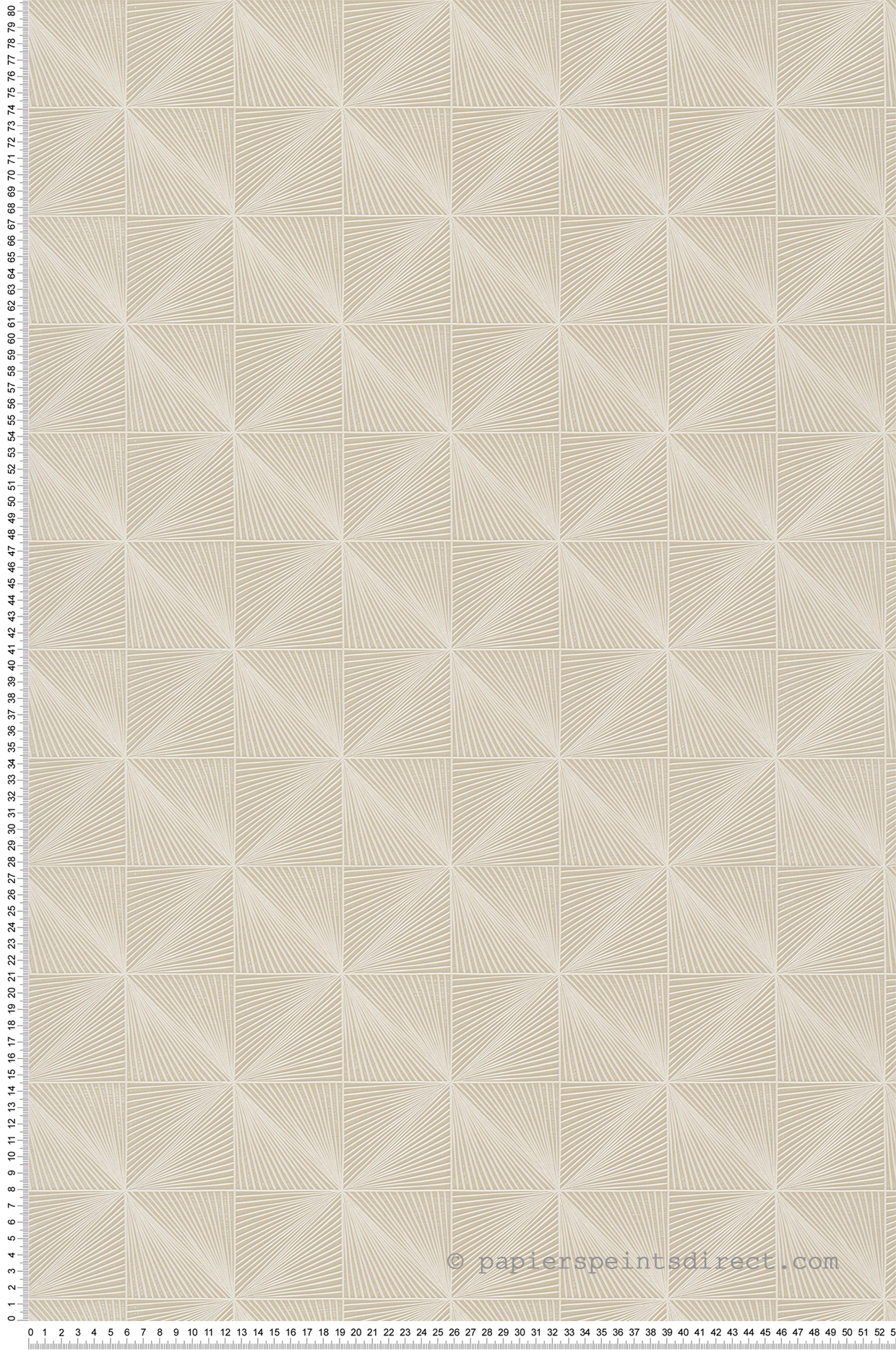Papier peint Ethnique Graphique beige blanc - Santal de Montecolino | Réf. MC-CU3303
