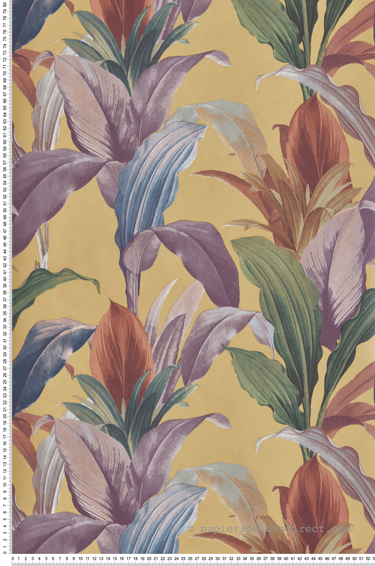 Papier peint Feuillage Ananas moutarde - Maison Paradis de Lutèce | Réf. LTC-MP15517