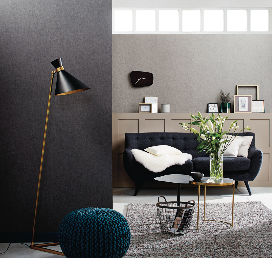 Papier peint Uni Gris chiné - Linen de Casélio | Réf. INN68529432