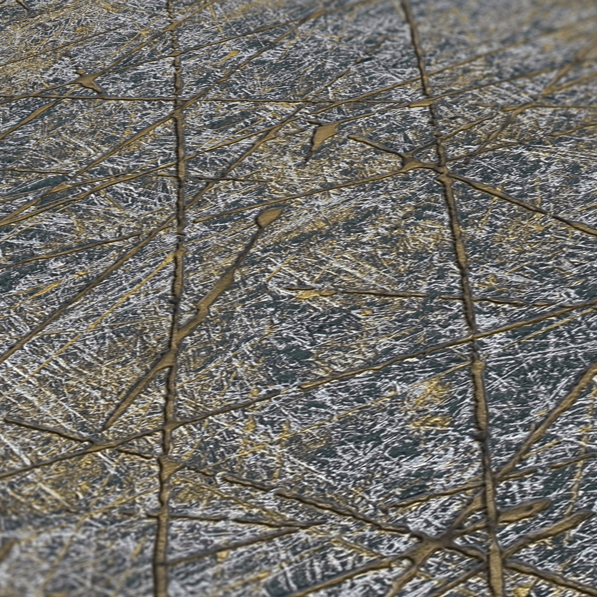 Papier peint Lignes Maha Métal noir doré argenté - Metropolitan Stories 3 d'A.S. Création AMB4 | Réf. AS-391774