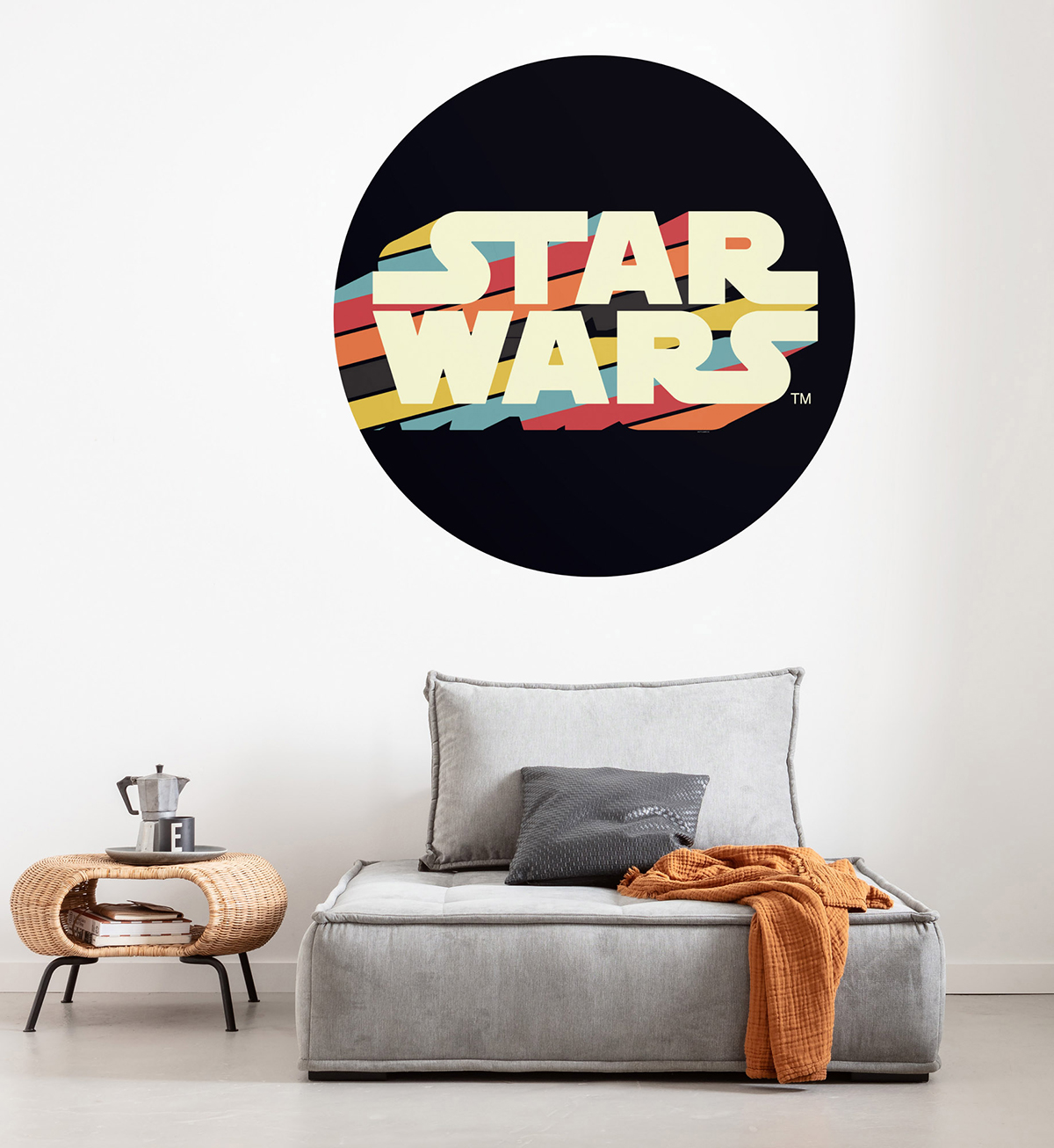 Papier peint adhésif rond Star Wars Logo - Papier Peint Komar Into Adventure