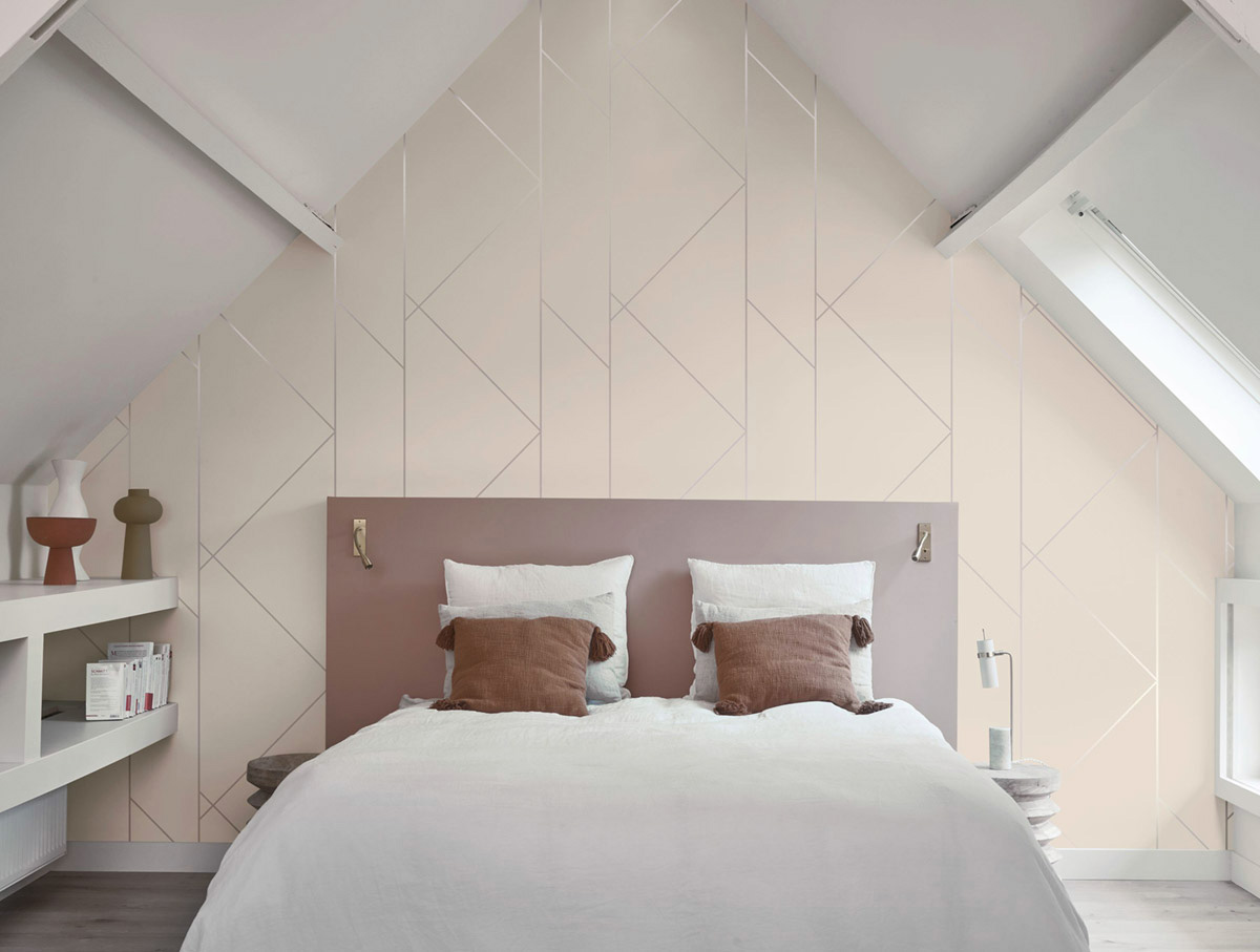 Papier peint Géométrie Pure Métallisé lin argenté - Alchimie de Casadéco | Réf. ALMI89901263