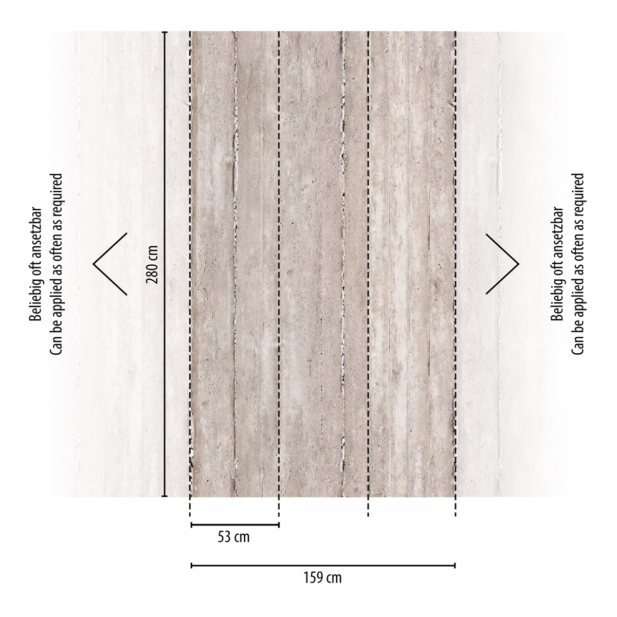 Papier peint panoramique Béton Vertical gris - The Wall 2 d'A.S. Création AMB2 | Réf. AS-392571